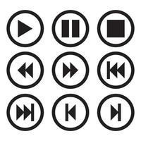 Media player button icon vector design