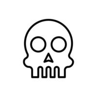 Skull vector design with lines