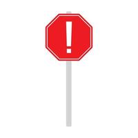 Exclamation mark warning sign icon vector design
