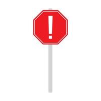 Exclamation mark warning sign icon vector design