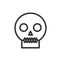 Skull vector design with lines