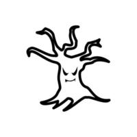 diseño de vector de fantasma de árbol