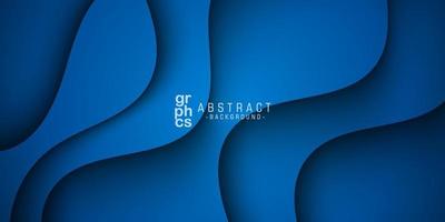 Abstract realistic dark blue wavy design realistic shape background.Eps10 vector