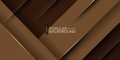 Modern dynamic brown textured realistic background design in 3D papercut overlap style with dark color. EPS10 Vector