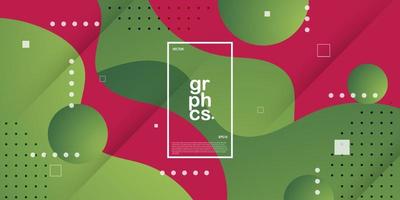 Minimal abstract background, green and red combination, modern fluid business card flyer backdrop wallpaper vector. Eps10 vector