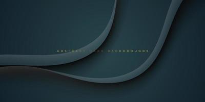 Abstract realistic dark gray wave fluid emboss shape background.Eps10 vector
