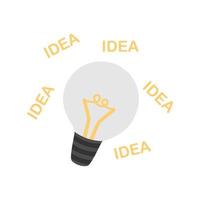 Idea icon vector design using a light bulb