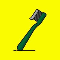 diseño de vector de icono de cepillo de dientes en estilo de fideos