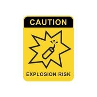 Explosion risk warning vector design