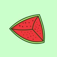 sandía objeto aislado eps vector fruta comida saludable icono ilustración plana