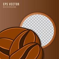 Brown Coffee Design Social Media Template Background EPS 10 Vector