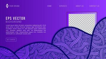 Blue Doodle Web Design Abstract Background EPS Vector For Website, Landing Page, Home Page, Web Page