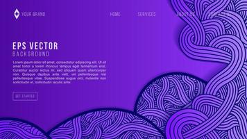 Blue Doodle Web Design Abstract Background EPS Vector For Website, Landing Page, Home Page, Web Page