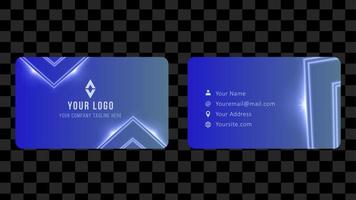 Blue Set Name Card and Business Card Template Design Abstract Background EPS 10 Vector