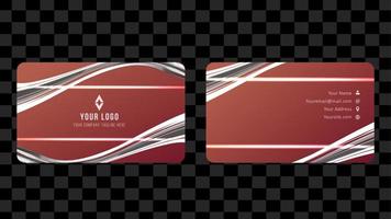 Red Name Card and Business Card Template Design Abstract Background vector