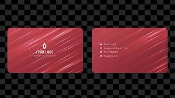 Red Name Card and Business Card Template Design Abstract Background vector