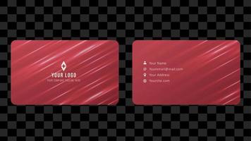 Red Name Card and Business Card Template Design Abstract Background vector