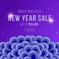 New Year sale marketing abstract doodle background template EPS 10 vector