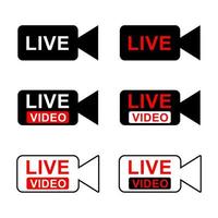 Live broadcast icon vector design
