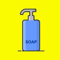 Soap bottle icon vector design in doodle style