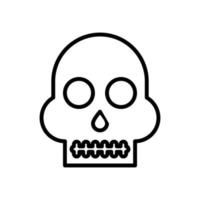 Skull vector design with lines