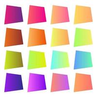 Set of Colour Linear Gradient Palette Swatches Webkit Vector