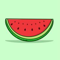 Watermelon isolated object EPS vector fruit healthy food icon flat illustration