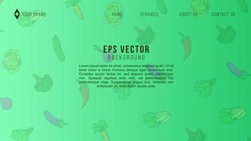 Vegetable Green Web Design Abstract Background EPS 10 Vector For Website, Landing Page, Home Page, Web Page