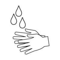 Vector illustration design of washing hands with water