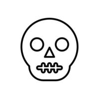 Skull vector design with lines