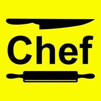 diseño de vector de letras de chef