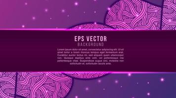 Purple Doodles elements background with fluid gradient. Dynamic shapes composition vector