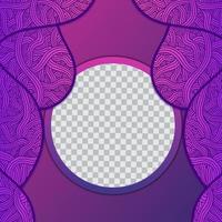 Purple Doodle Social Media Template Design Abstract Doodles Background EPS 10 Vector
