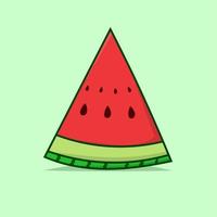 sandía objeto aislado eps vector fruta comida saludable icono ilustración plana