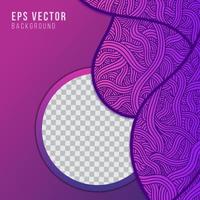 Purple Doodle Social Media Template Design Abstract Doodles Background EPS 10 Vector