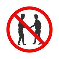 No shaking hands icon vector design