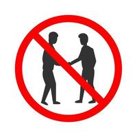 No shaking hands icon vector design