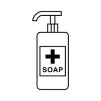 Soap bottle vector design with lines