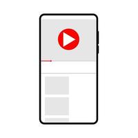 Vector design of display of media player on smartphone