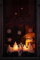 Window Christmas decorations photo