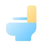 Toilet pot pixel perfect flat gradient color ui icon. Water closet. Washroom. Hotel service. Simple filled pictogram. GUI, UX design for mobile application. Vector isolated RGB illustration