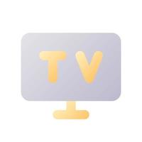 Television pixel perfect flat gradient two-color ui icon. Living room appliance. Hotel. Simple filled pictogram. GUI, UX design for mobile application. Vector isolated RGB illustration