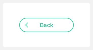 Hover back button UI element template. Editable isolated vector dashboard component. Flat user interface. Visual data presentation. Web design widget for mobile application with light theme