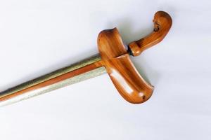 keris or kris is tradional weapon of javanese people indonesia on white background photo