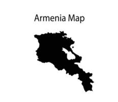 Armenia Map Silhouette Vector Illustration