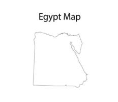 Egipto mapa línea arte vector ilustración