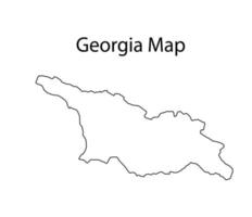 Georgia Map Line Art Vector Illustration