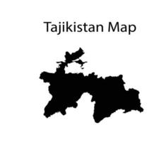 Tajikistan Map Silhouette Vector Illustration