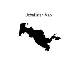 uzbekistán mapa silueta vector ilustración