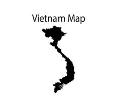 Vietnam Map Silhouette Vector Illustration